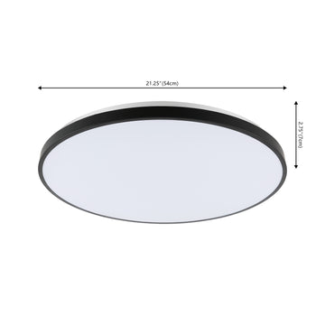Astrid 21.25" Modern Minimalist Iron Circle Integrated LED Flush Mount - JONATHAN Y
